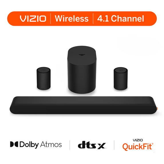 VIZIO SV410XW-0905 4.1 Soundbar Systems Dolby Atmos Wireless Subwoofer