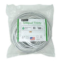 Building Wire: Copper, 6 AWG, 1 Conductors, Stranded, White, 100 ft Lg, THHN